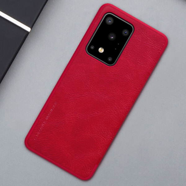 Husă pentru smartphone Samsung Galaxy S20 Ultra (QIN) Red Nillkin, Piele, Flip Cover photo 4