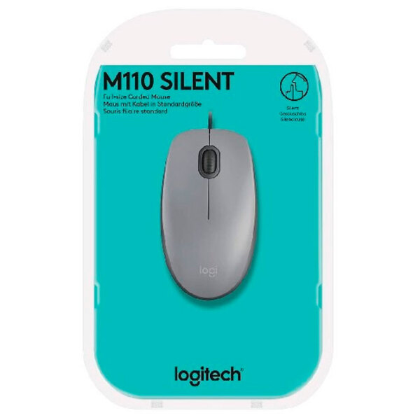 Мышь Logitech M110 Серый Проводная, 1000 dpi photo 5