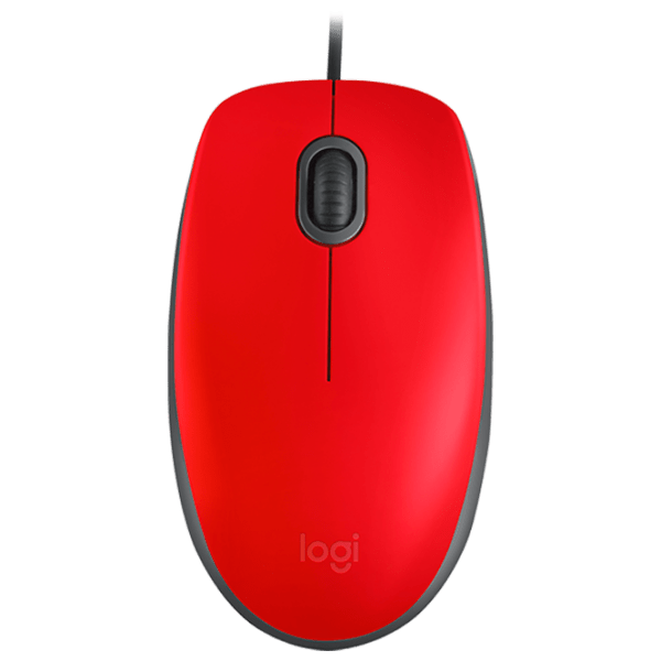 Mouse Logitech M110 Red Cu fir, 1000 dpi photo 1
