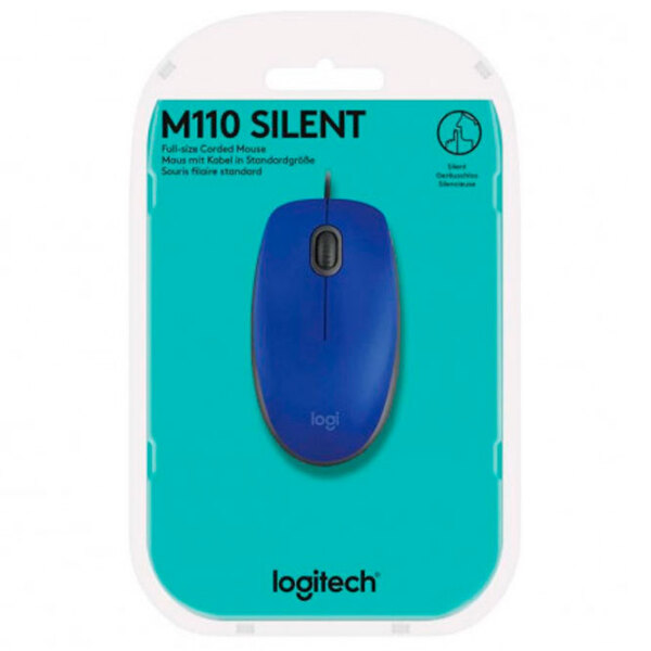 Мышь Logitech M110 Синий Проводная, 1000 dpi photo 5