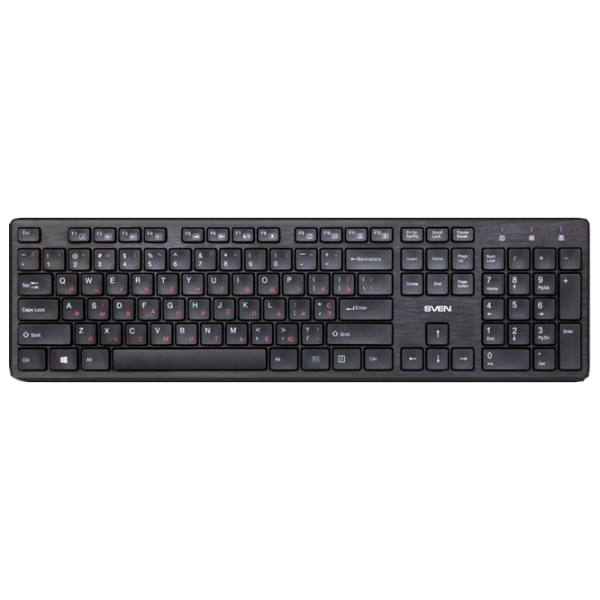 Клавиатура Sven KB-E5900W Черный Для дома и офиса, Беспроводные photo 1