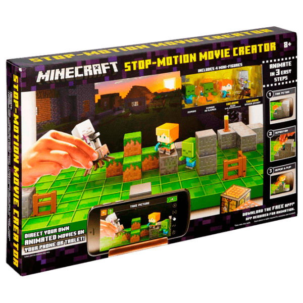 Hasbro Minecraft Stop-Motion Movie Creator Series 4 Obsidian , Obsidian  photo 1