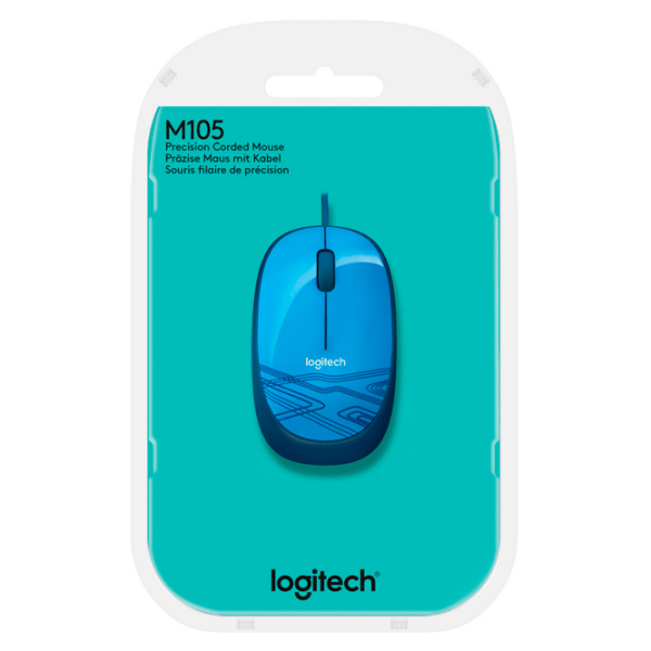 Mouse Logitech M105 Blue Cu fir, 1000 dpi photo 5