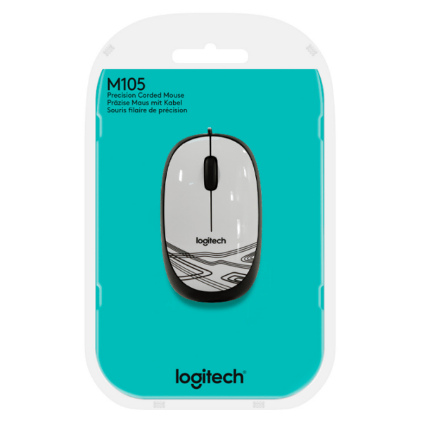 Мышь Logitech M105 Белый Проводная, 1000 dpi photo 5