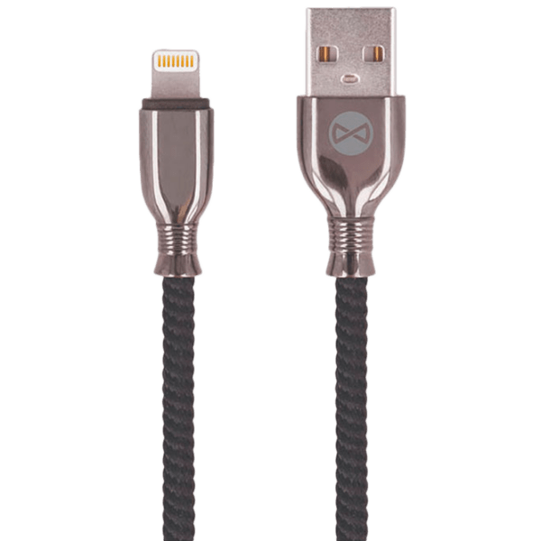 Cablu USB Forever Tornado USB Type-A/ Lightning Black  photo 1
