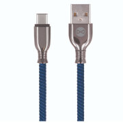 Кабель USB (Type-C), Forever Tornado (1m) 3A, Синий 