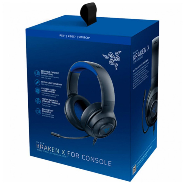Căști Razer Kraken X for Console Black Cu fir/ Gaming/ Over the ear photo 6