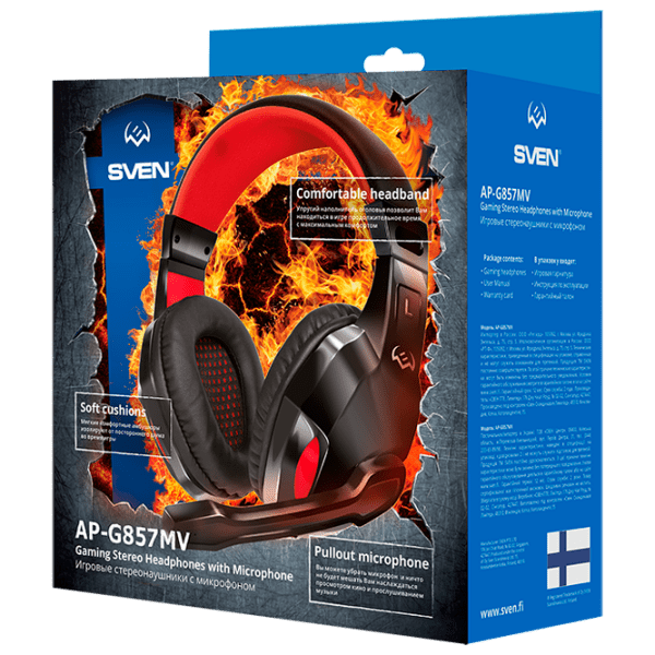 Căști Sven AP G857MV Black Cu fir/ Gaming/ Over the ear photo 3