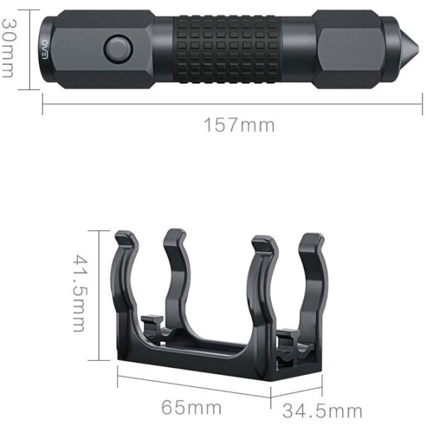 Lanternă Xiaomi Leao A10 Car Safety Hammer Black  photo 3