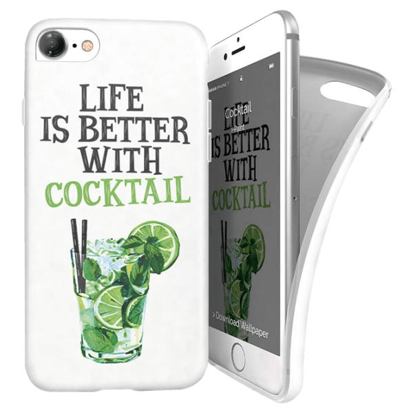 Чехол для смартфона Apple iPhone 7/ 8/ SE2 (Cocktail) Белый i-Paint, TPU, Back photo 1