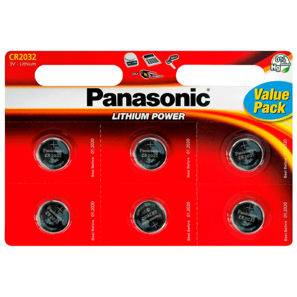 Baterie Panasonic 29706-014 Lithium CR2032 (6 buc.)  photo 1