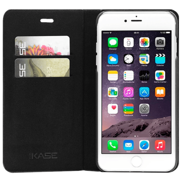 Husă pentru smartphone Apple iPhone 7/ 8/ SE2 (Coque Bling Strass) Minuit Noir & Argent Gray THE KASE, PP, Book Cover photo 2