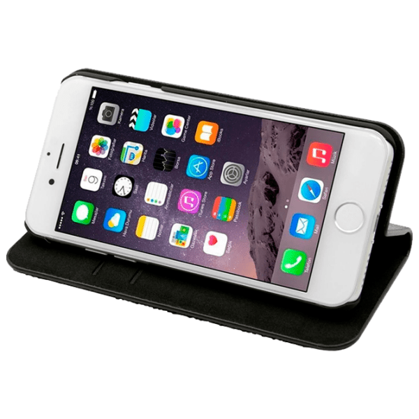 Husă pentru smartphone Apple iPhone 7/ 8/ SE2 (Coque Bling Strass) Minuit Noir & Argent Gray THE KASE, PP, Book Cover photo 3