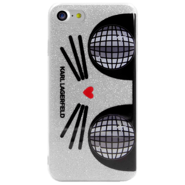 Husă pentru smartphone Apple iPhone 7/ 8/ SE2 (Karl Lagerfeld Koctail Choupette) Étincelante Argent Gray THE KASE, TPU, Back photo 1