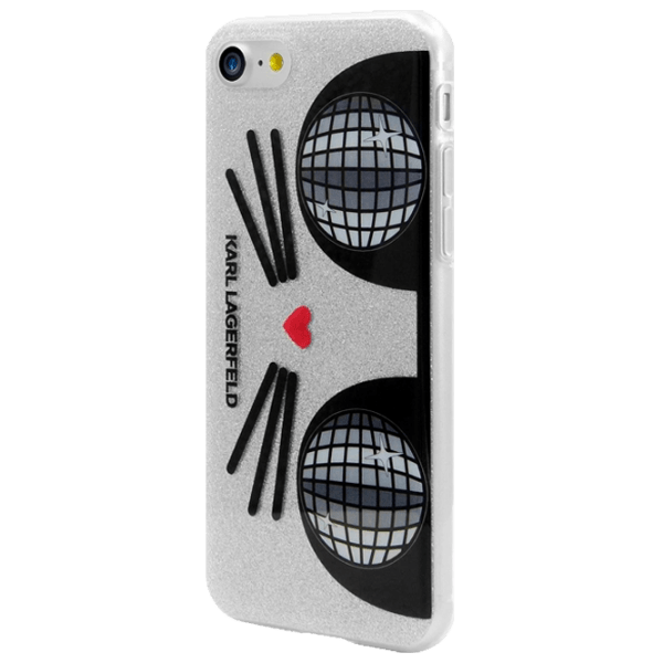 Husă pentru smartphone Apple iPhone 7/ 8/ SE2 (Karl Lagerfeld Koctail Choupette) Étincelante Argent Gray THE KASE, TPU, Back photo 2
