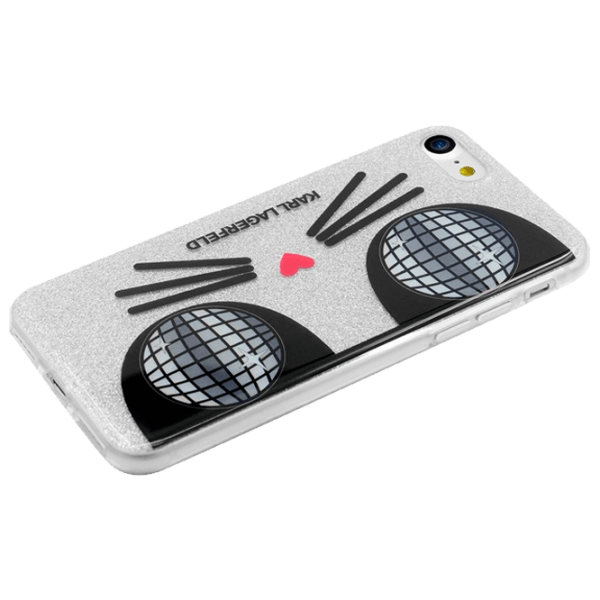 Husă pentru smartphone Apple iPhone 7/ 8/ SE2 (Karl Lagerfeld Koctail Choupette) Étincelante Argent Gray THE KASE, TPU, Back photo 3