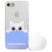Husă pentru smartphone Apple iPhone 7/ 8/ SE2 (Karl Lagerfeld K-Peek A Boo POM POM) Blue Gray THE KASE, TPU, Back