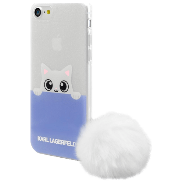 Husă pentru smartphone Apple iPhone 7/ 8/ SE2 (Karl Lagerfeld K-Peek A Boo POM POM) Blue Gray THE KASE, TPU, Back photo 2