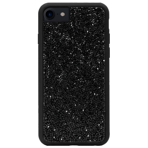 Husă pentru smartphone Apple iPhone 7/ 8/ SE2 (Coque Bling Strass Antichoc) Midnigt Black THE KASE, PP, Back photo 1