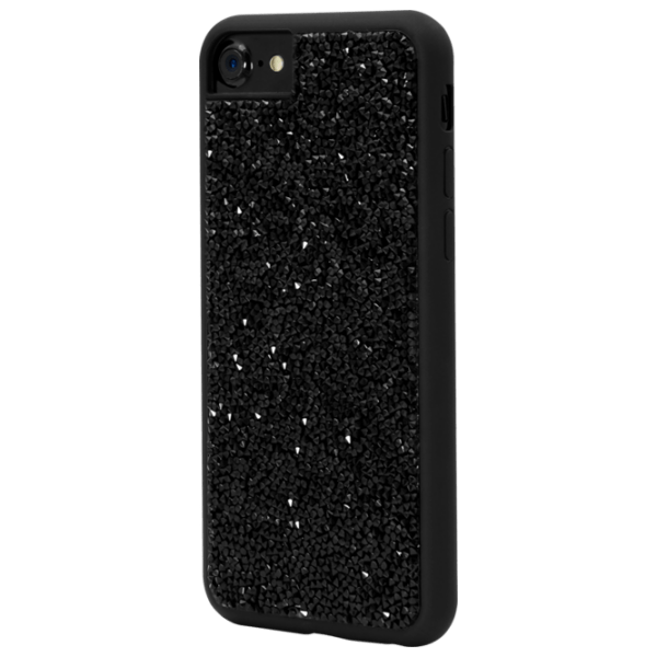 Husă pentru smartphone Apple iPhone 7/ 8/ SE2 (Coque Bling Strass Antichoc) Midnigt Black THE KASE, PP, Back photo 2