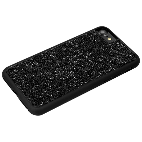 Husă pentru smartphone Apple iPhone 7/ 8/ SE2 (Coque Bling Strass Antichoc) Midnigt Black THE KASE, PP, Back photo 3