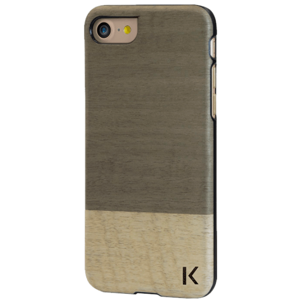 Husă pentru smartphone Apple iPhone 7/ 8/ SE2 (Coque bois) Einstein Gray THE KASE, Lemn, Back photo 2