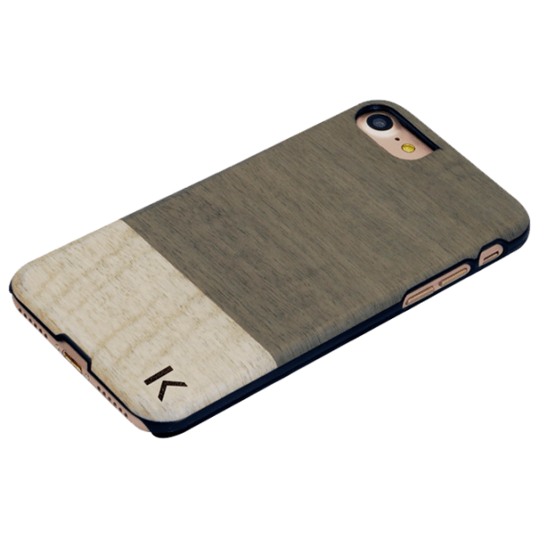 Husă pentru smartphone Apple iPhone 7/ 8/ SE2 (Coque bois) Einstein Gray THE KASE, Lemn, Back photo 3
