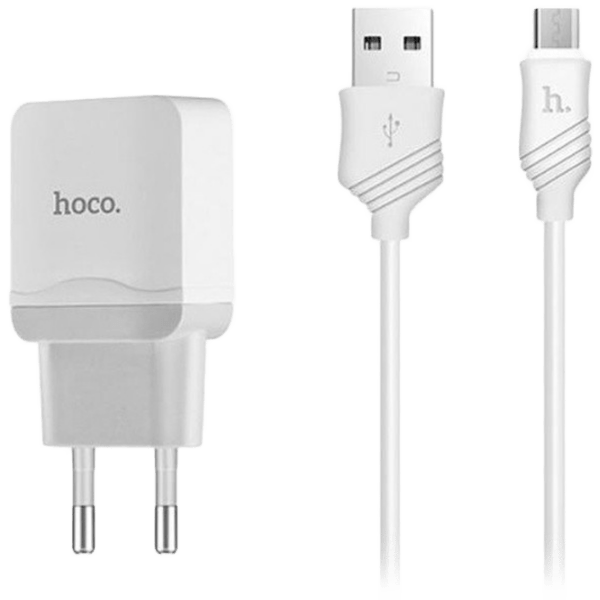 Adaptor de rețea Hoco C22A (18 W) White 2.4 A / White photo 1