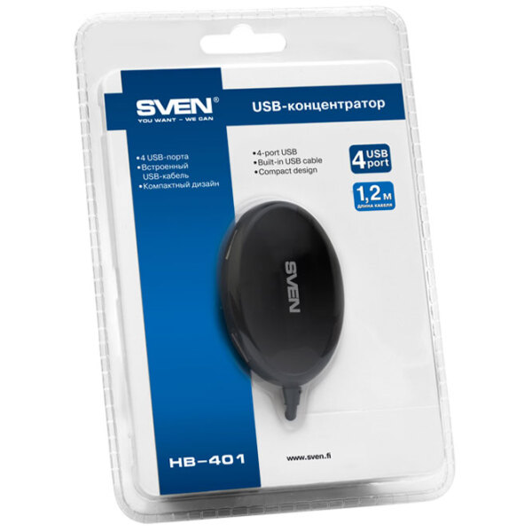 USB Hub Sven HB-401 Черный USB Type-A photo 4
