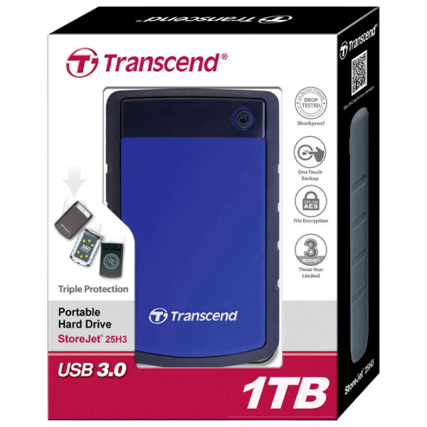 Unitate externă de stocare HDD Transcend 25H3B 1 TB Blue  photo 6