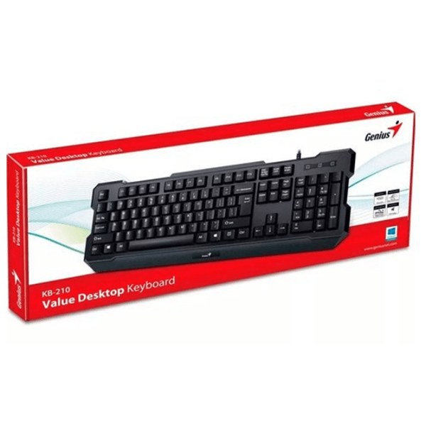 Клавиатура Genius KB-210 Черный Для дома и офиса, Проводная photo 6