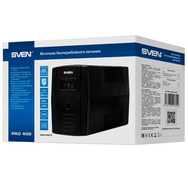 ИБП Sven Pro 400 (240/ 400) Черный  photo 5
