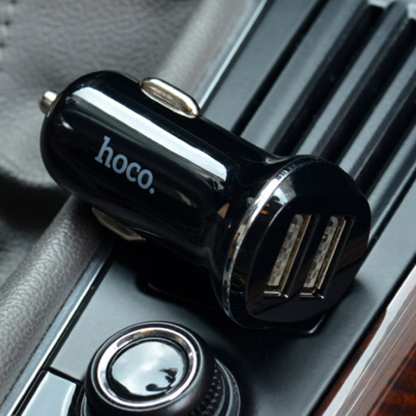 Adapter auto Hoco Z1 (5 W) Black 2.1 A / Black photo 5
