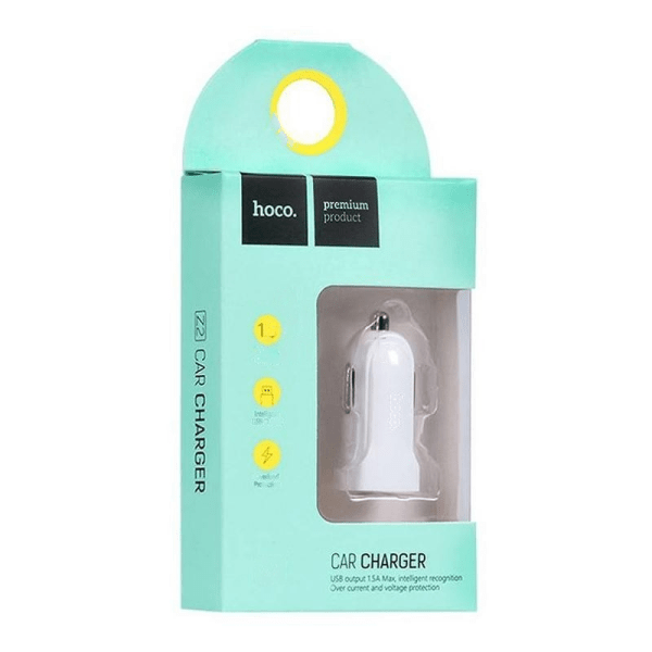 Adapter auto Hoco Z2 (5 W) White 1.5 A / White photo 5