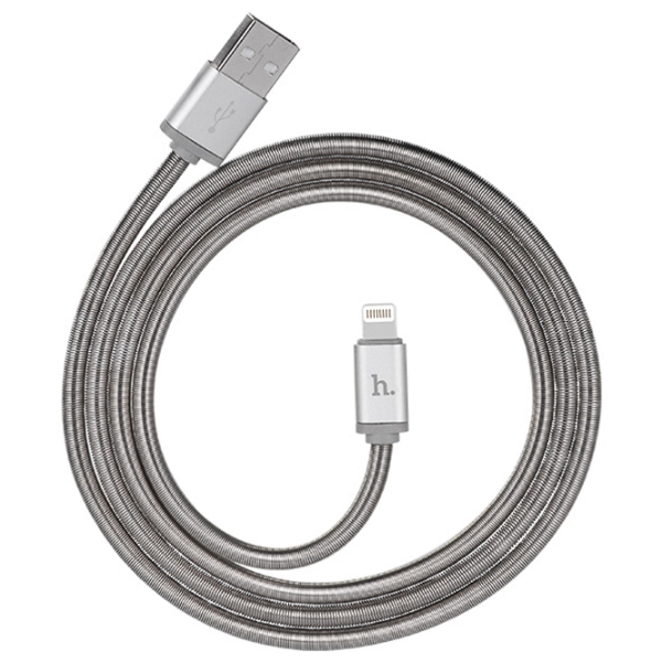 Cablu pentru telefon Hoco U5 USB Type-A/ Lightning Metallic  photo 2