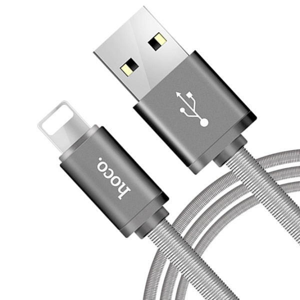 Cablu pentru telefon Hoco U5 USB Type-A/ Lightning Metallic  photo 3