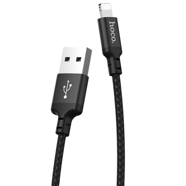 Кабель для телефона Hoco X14 USB Type-A/ Lightning Черный  photo 1