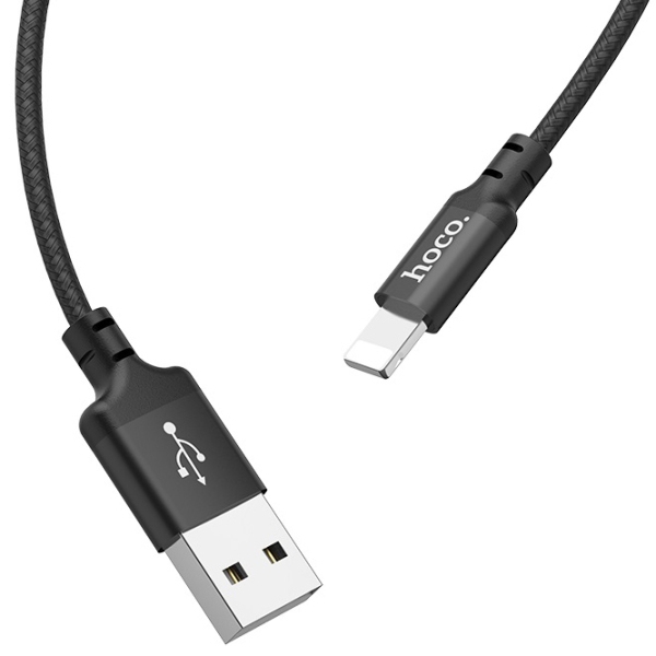 Кабель для телефона Hoco X14 USB Type-A/ Lightning Черный  photo 2