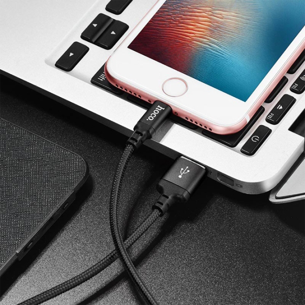 Кабель для телефона Hoco X14 USB Type-A/ Lightning Черный  photo 6