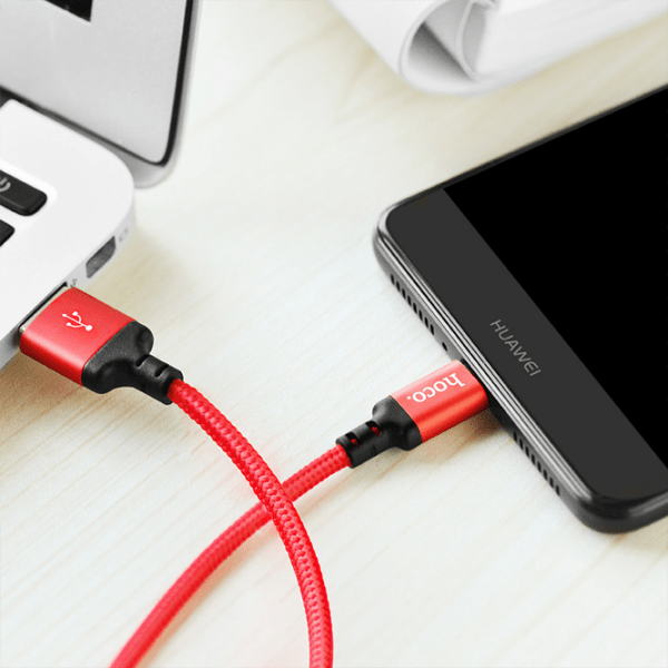 Cablu pentru telefon Hoco X14 USB Type-A/ USB Type-C Red  photo 5