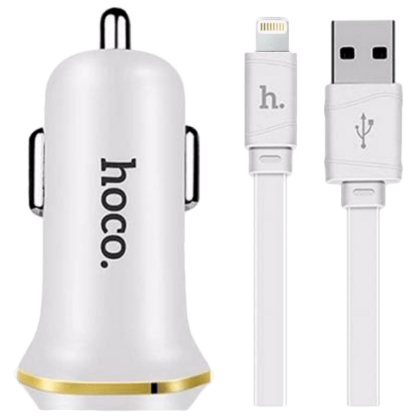 Încărcător auto Hoco Z1 (10 W) White 2.1 A / White photo 1