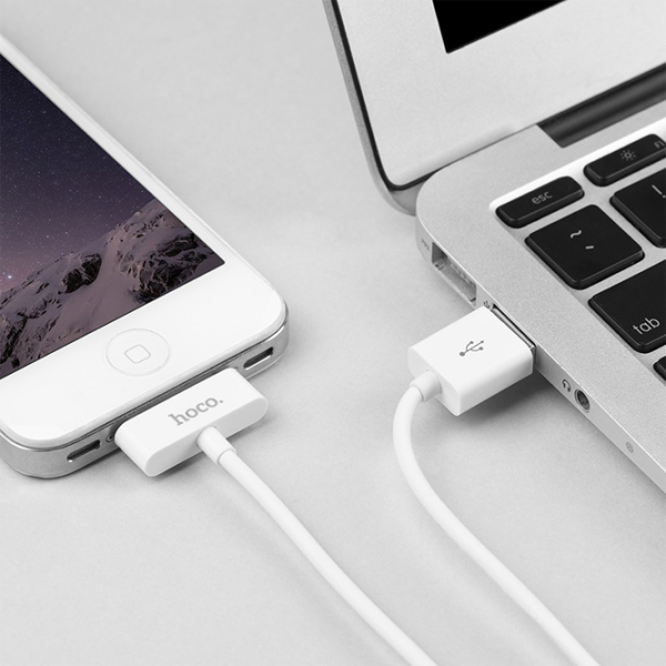 Cablu pentru telefon Hoco X23 USB Type-A/ 30-pin White  photo 5