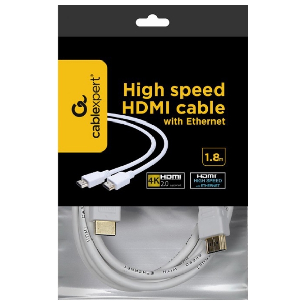 Cablu video Gembird CC-HDMI4-W-6 HDMI/ HDMI White  photo 4