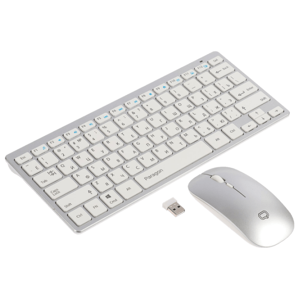 Tastatură Qumo Paragon White Home and Office, Fără fir photo 2