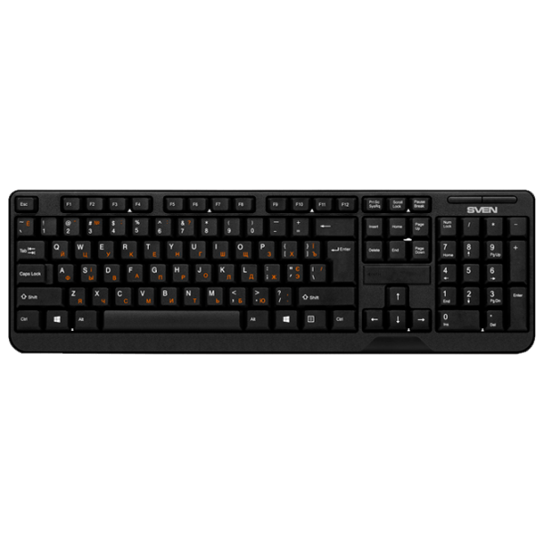Клавиатура Sven KB-C2200W Черный Для дома и офиса, Беспроводные photo 1