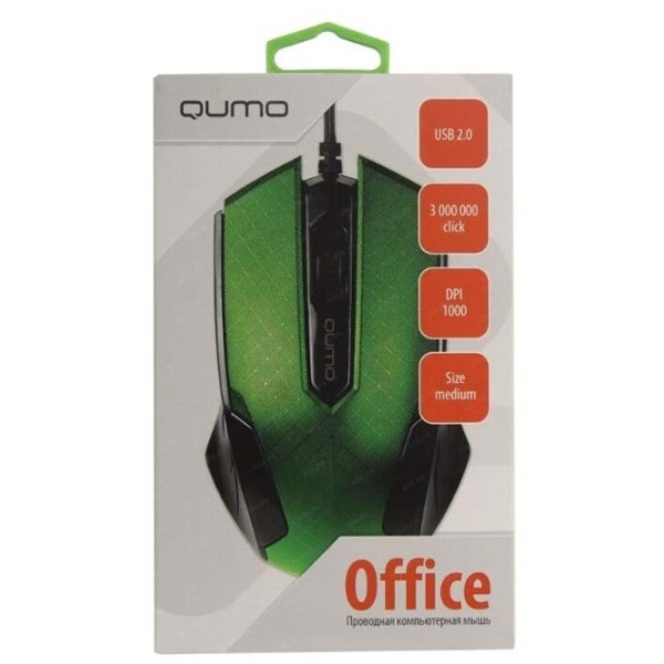 Mouse Qumo M14 Green Cu fir, 1000 dpi photo 4