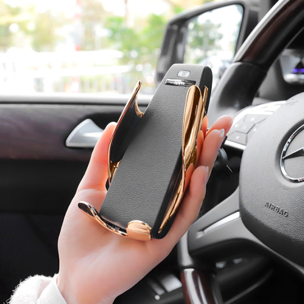 Автомобильное зарядное устройство Hoco CA34 Wireless Золотой  photo 5