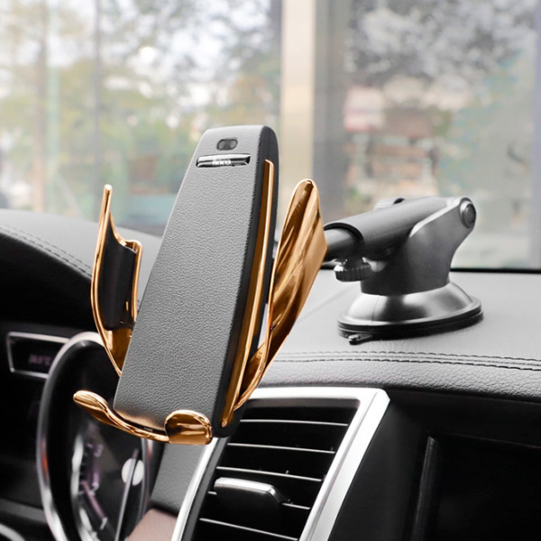 Автомобильное зарядное устройство Hoco CA34 Wireless Золотой  photo 6