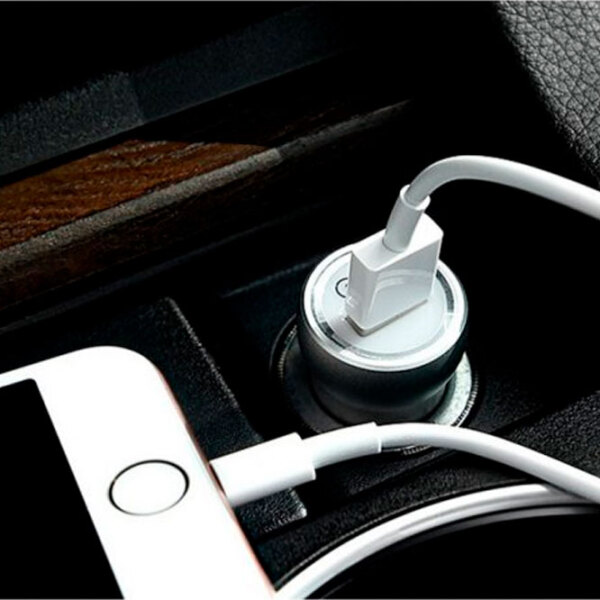 Încărcător auto Hoco Z4 (12 W) Silver 2.1 A / Silver photo 6