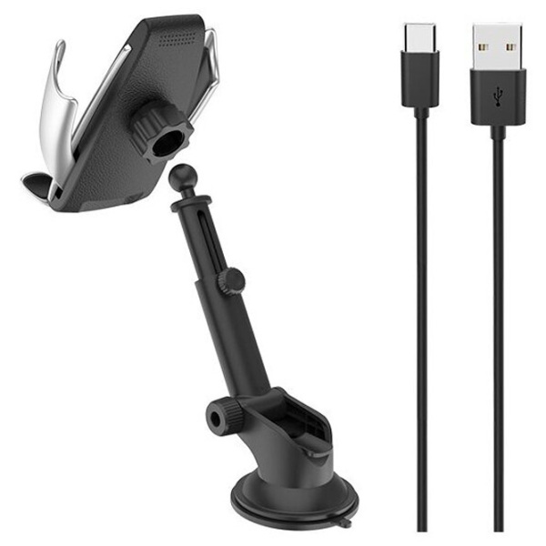 Încărcător auto Hoco CA34 Wireless Silver  photo 4